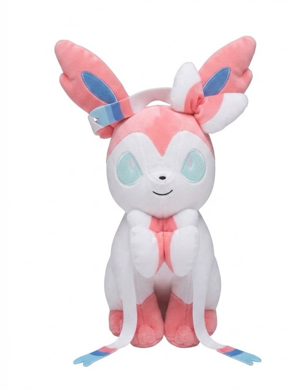 Pokemon Sylveon Plush - Pink, White, Blue Accents